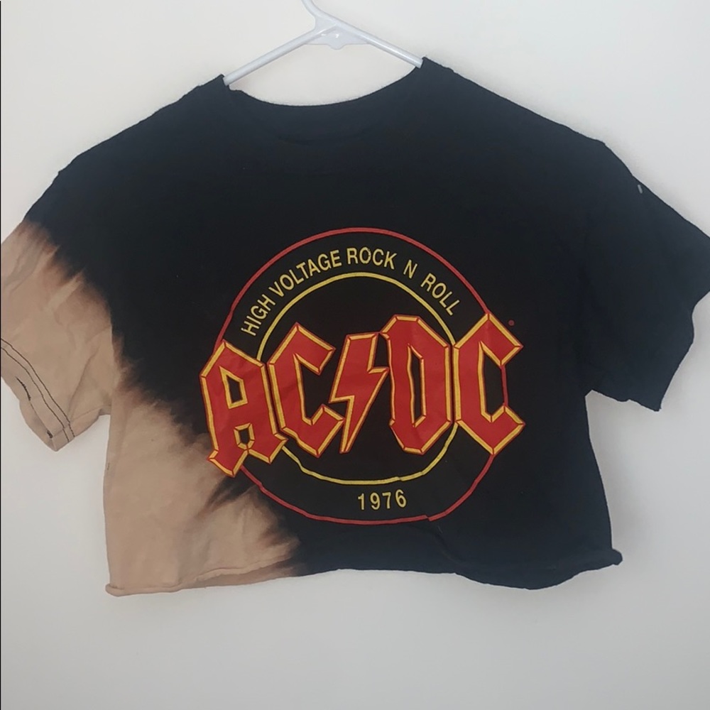 ACDC vintage cropped band tee